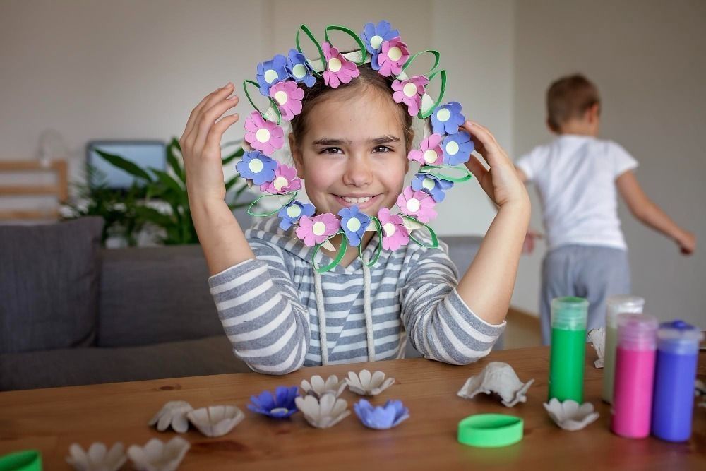 flores niños diy