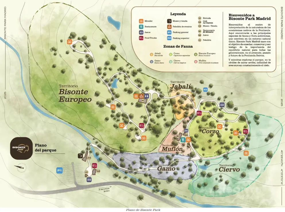 mapa de bisonte park madrid