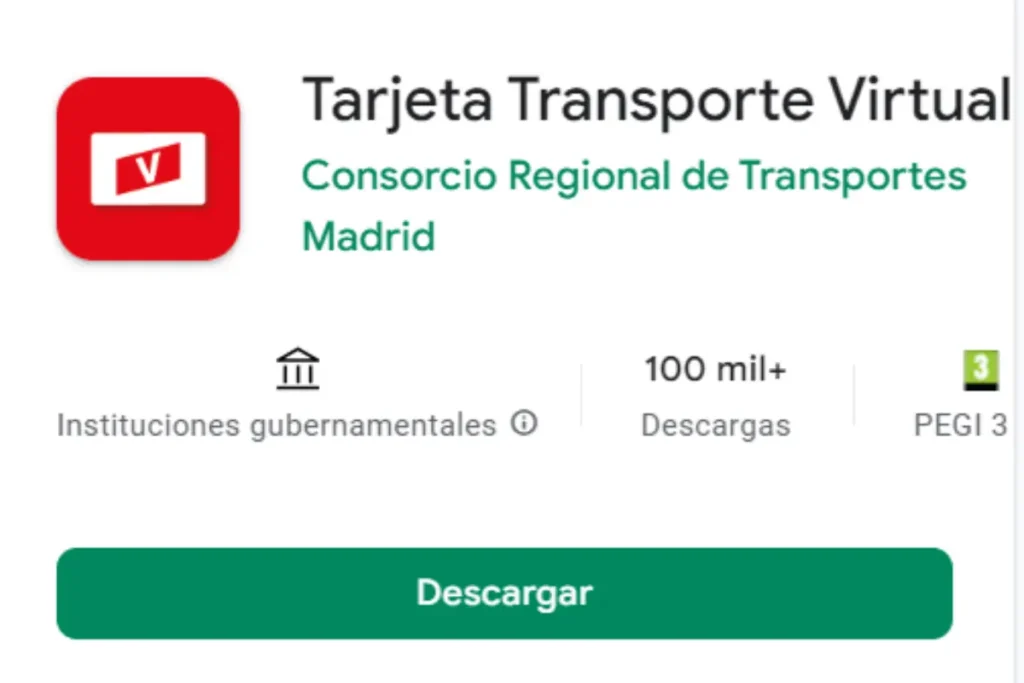 tarjeta de transporte virtual