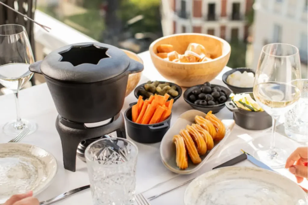 fondue de chocolate en H10 Puerta de Alcalá