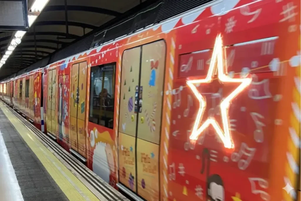 tren de la Navidad Madrid linea 3