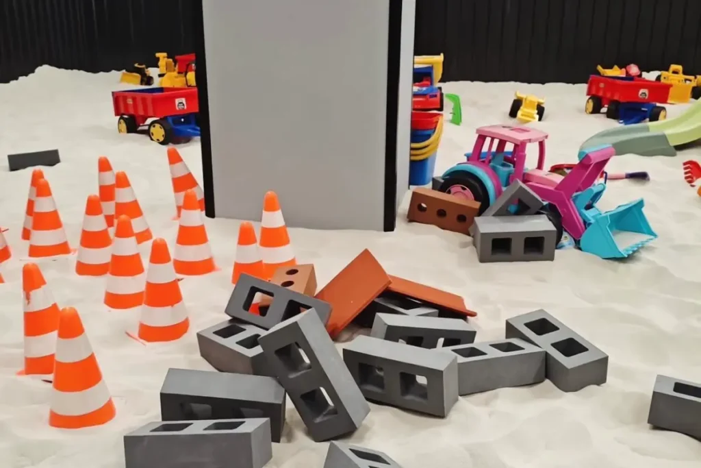 espacio de juego con arena en Madrid