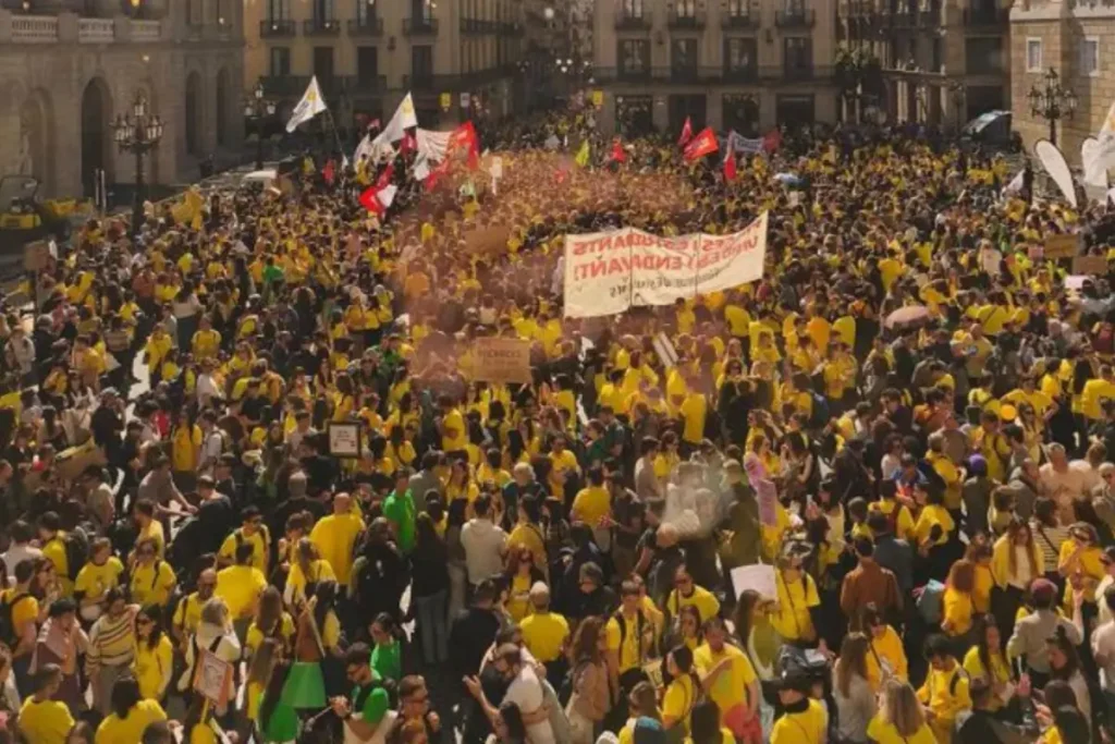 huelga de profesores Cataluña