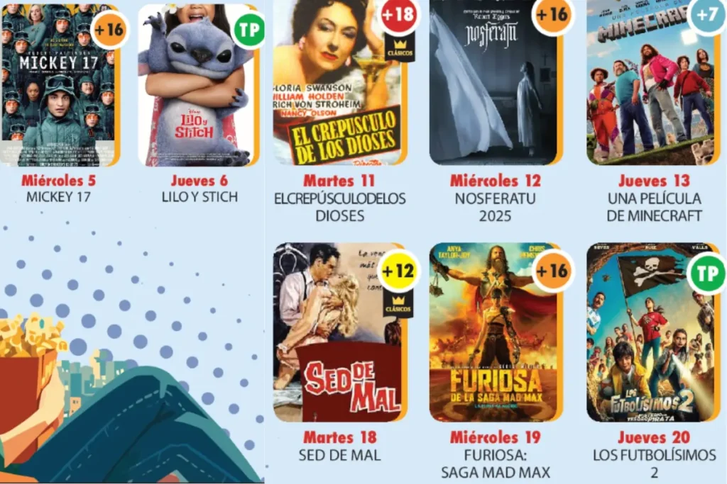 cine de verano en Retiro en agosto